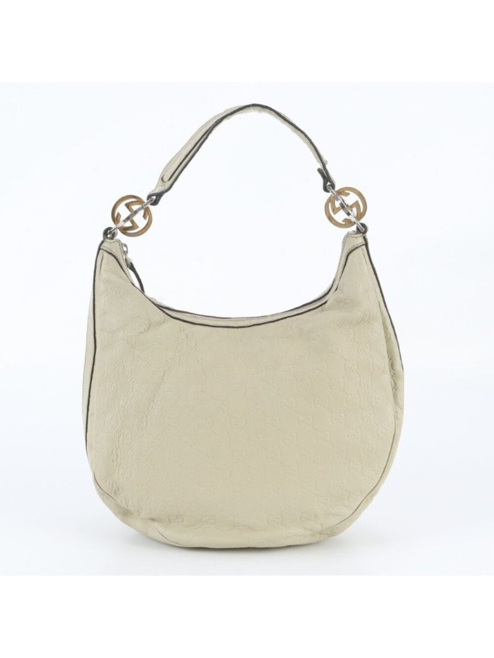Gucci Guccissima GG Twins Leather Shoulder Bag Hobo